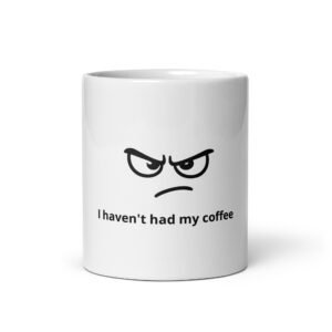 White glossy mug